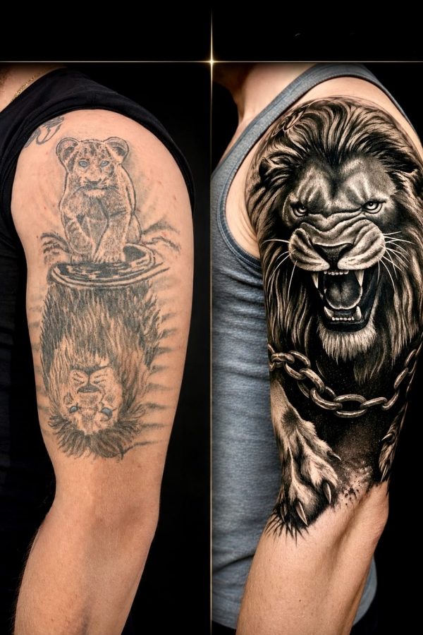 Löwe Cover-up